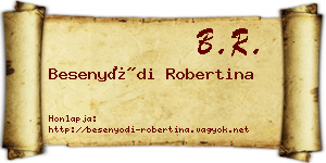 Besenyődi Robertina névjegykártya